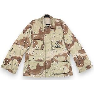 Vintage USMC DCU Field Jacket Desert Camouflage BDU Military Coat Medium